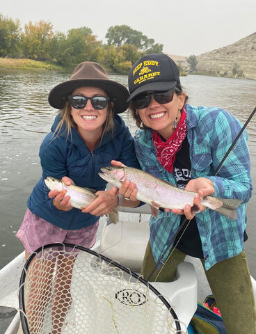 Doubles are fun! Double trout catch