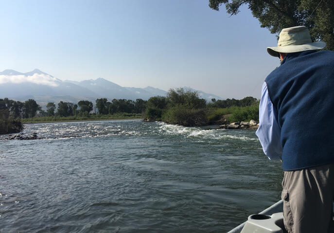 Guided fishing on the Yellowstone River